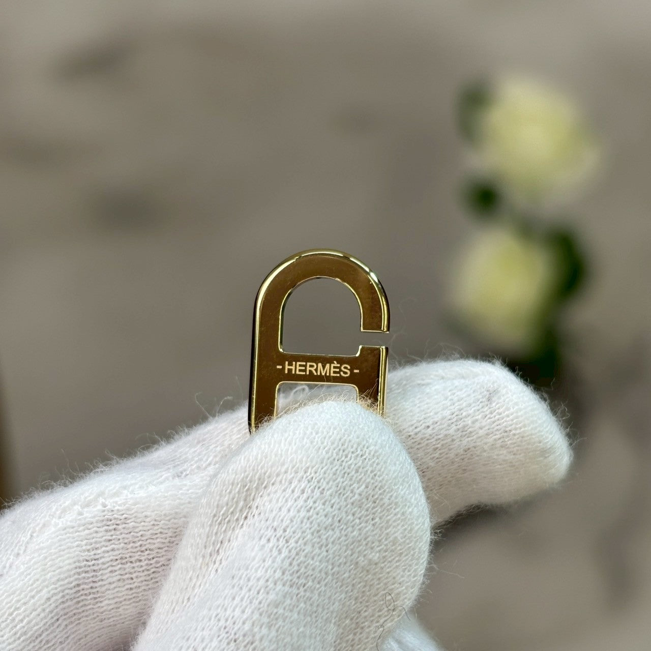 鑑定済み【 美品 】エルメス 《 シュルメール 》 ブラック ブラウン グレー ゴールド金具 アクセサリー ネックレス
