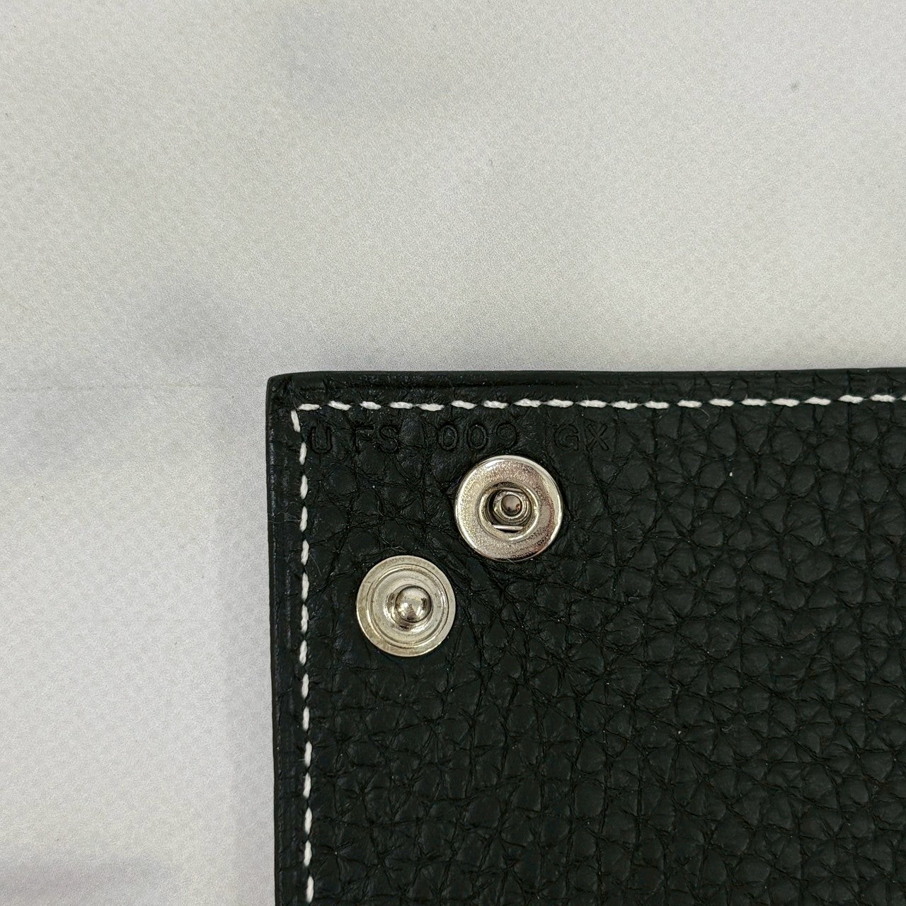 【 鑑定済み 】 エルメス 《 ヴィドポッシュ 》 ブラック シルバー金具 白ステッチ 小物入れ