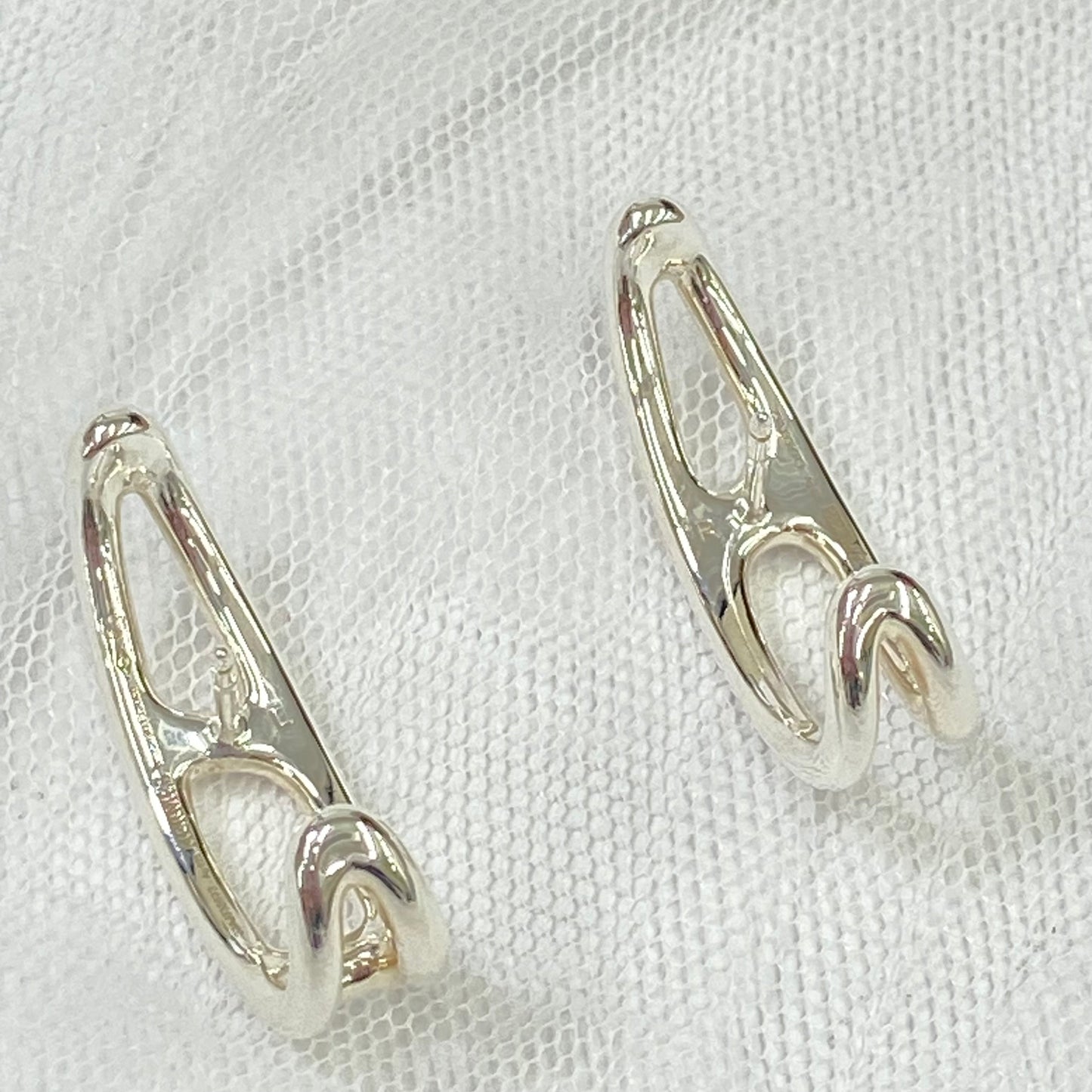 鑑定済み 【美品】エルメス 《 シェーヌダンクル パンク 》 シルバー925 ピアス