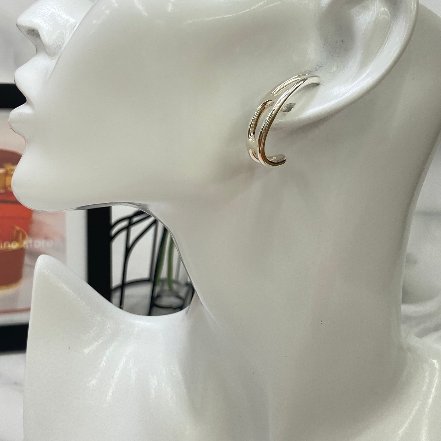 鑑定済み 【美品】エルメス 《 シェーヌダンクル パンク 》 シルバー925 ピアス