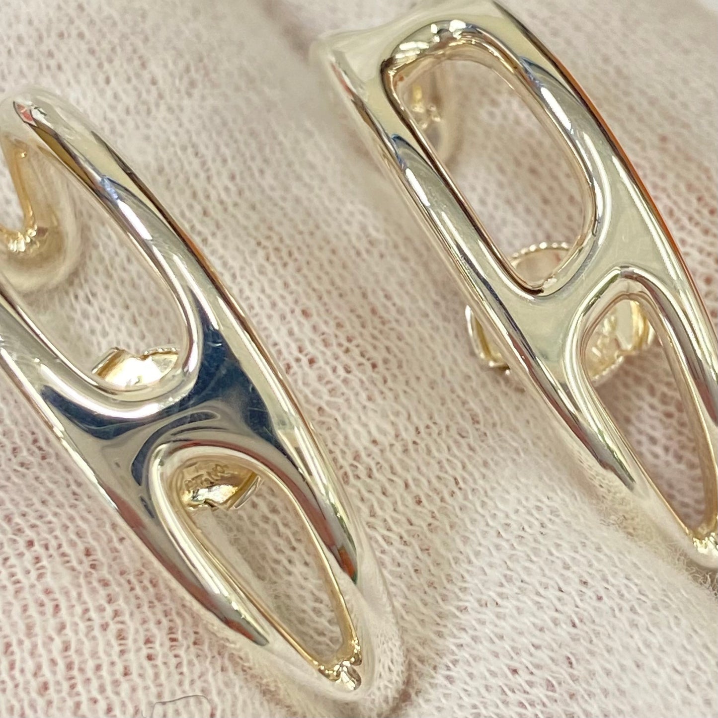 鑑定済み 【美品】エルメス 《 シェーヌダンクル パンク 》 シルバー925 ピアス