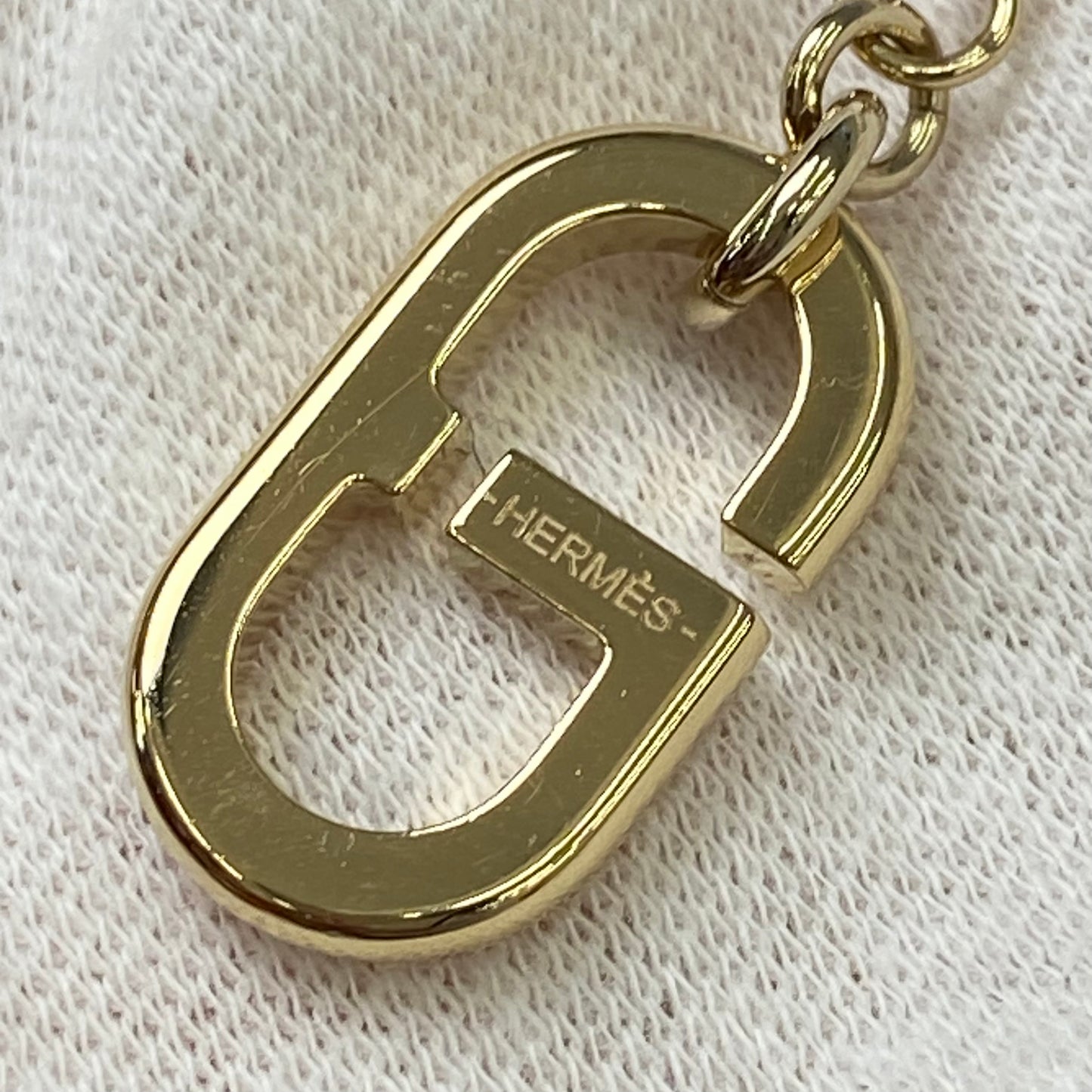 鑑定済み【美品】 エルメス 《 シュルメール 》 ゴールド ブラウン バッファローホーン ネックレス