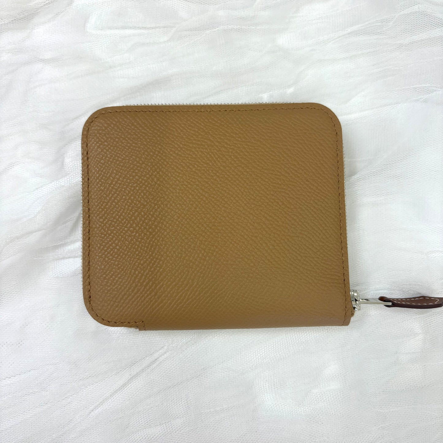 鑑定済み【 美品 】エルメス 《 シルクインコンパクト 》 エプソン チャイ ブラウン ピンク ブルー ブラウン シルバー金具 コインケース U刻印
