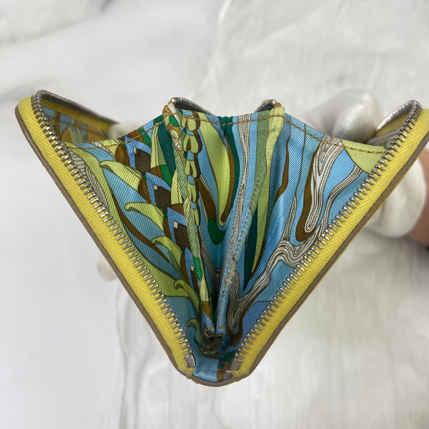 鑑定済み 【美品】 エルメス 《 アザップ シルクインコンパクト 》 ライム ブラウン シルバー金具 エプソン 財布 コインケース