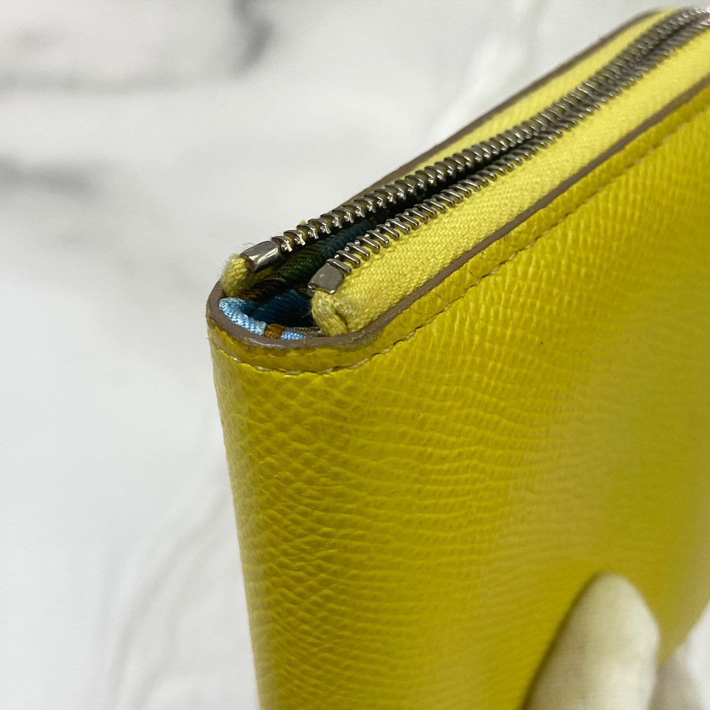 鑑定済み 【美品】 エルメス 《 アザップ シルクインコンパクト 》 ライム ブラウン シルバー金具 エプソン 財布 コインケース