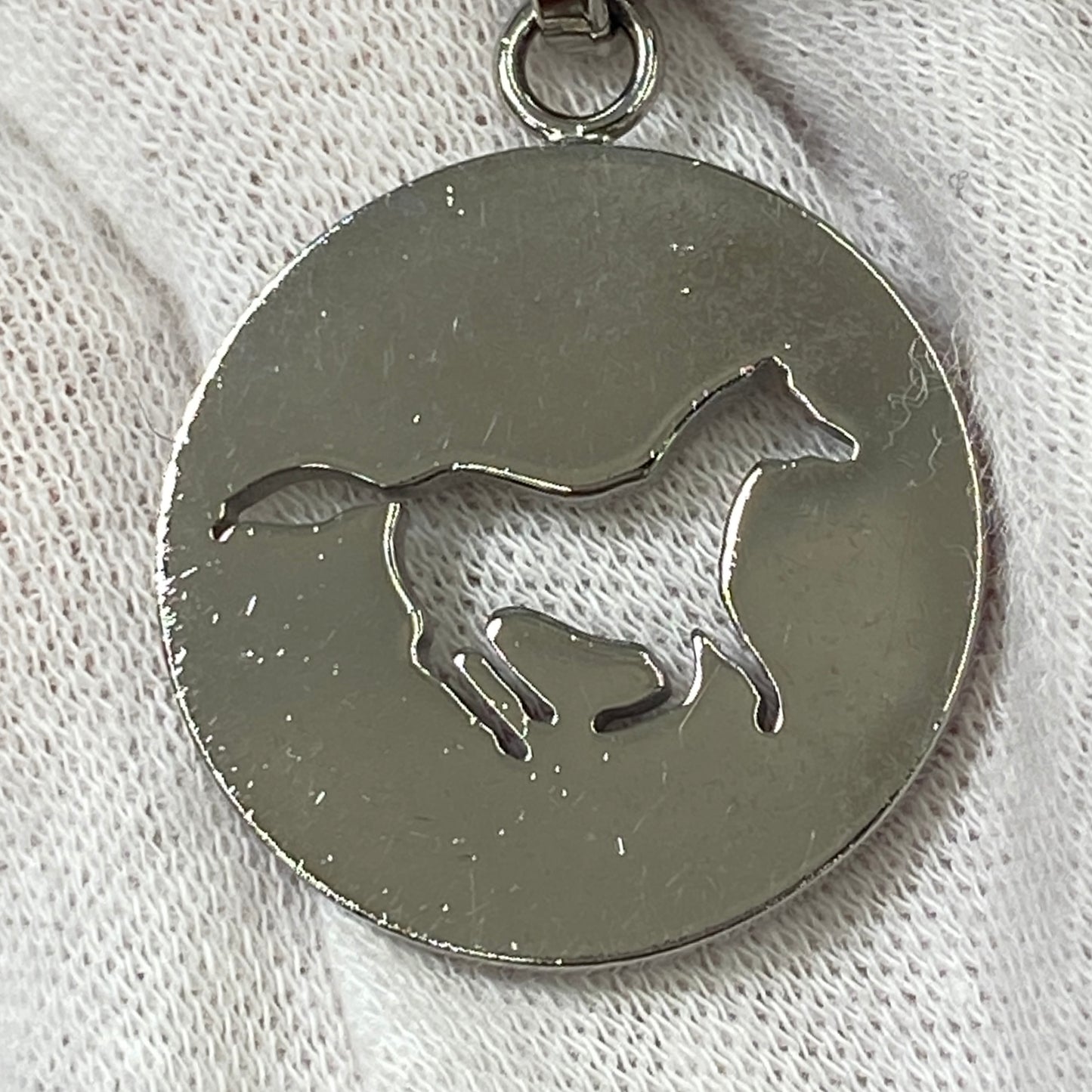 鑑定済み【 美品 】 エルメス 《 アミュレット 》 シルバー チャーム カデナ Hロゴ 犬 馬