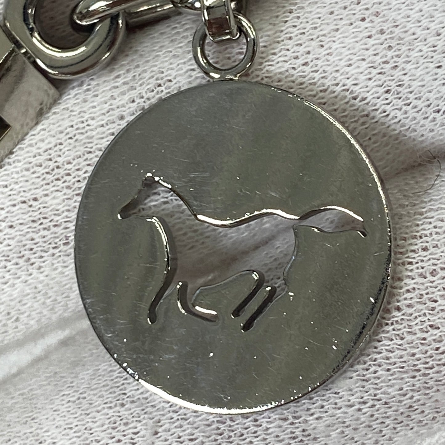 鑑定済み【 美品 】 エルメス 《 アミュレット 》 シルバー チャーム カデナ Hロゴ 犬 馬