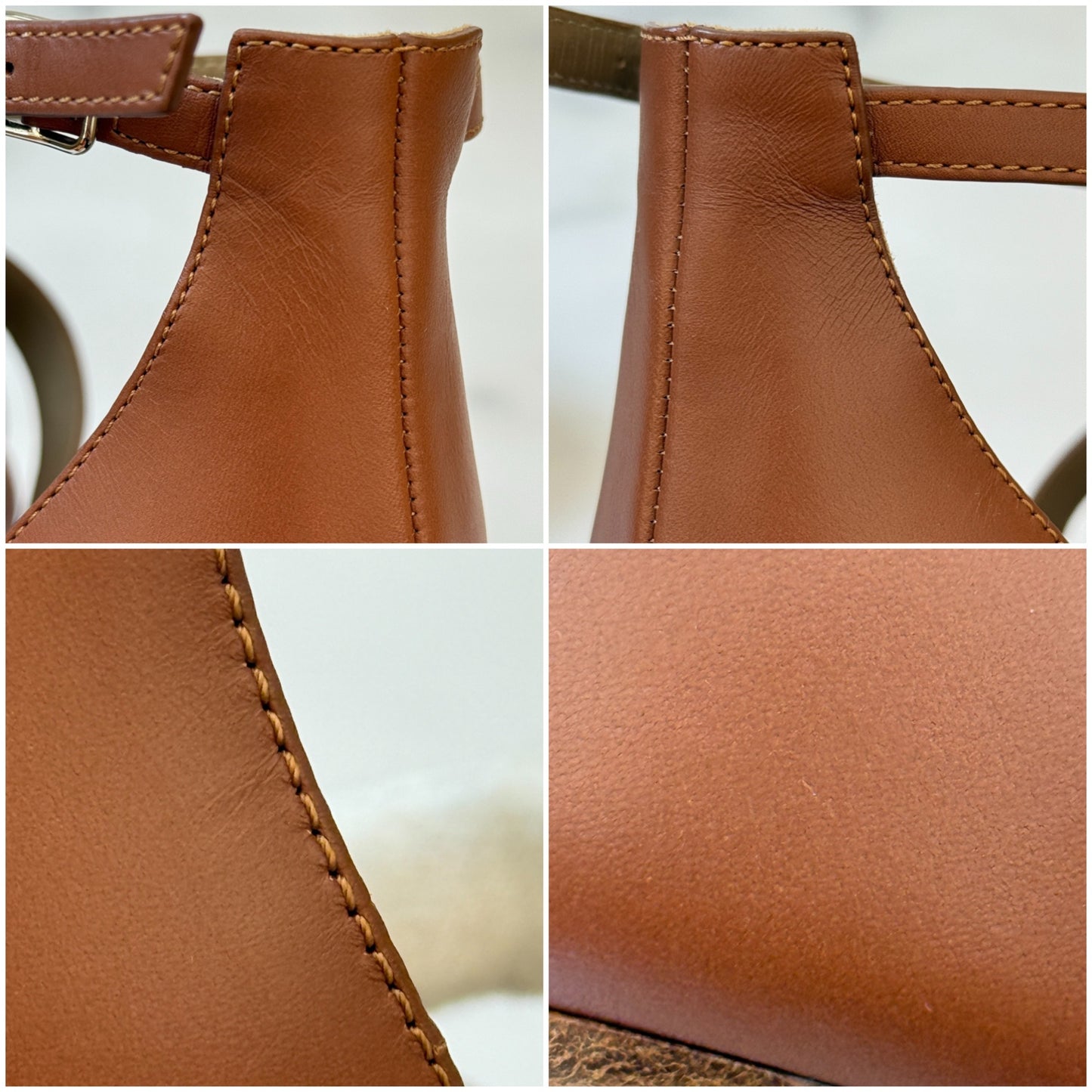 【 鑑定済み 】エルメス 《 レジェンド 》 37 ( 24cm程度 ) ゴールド  シルバー金具 レザー サンダル Hカット