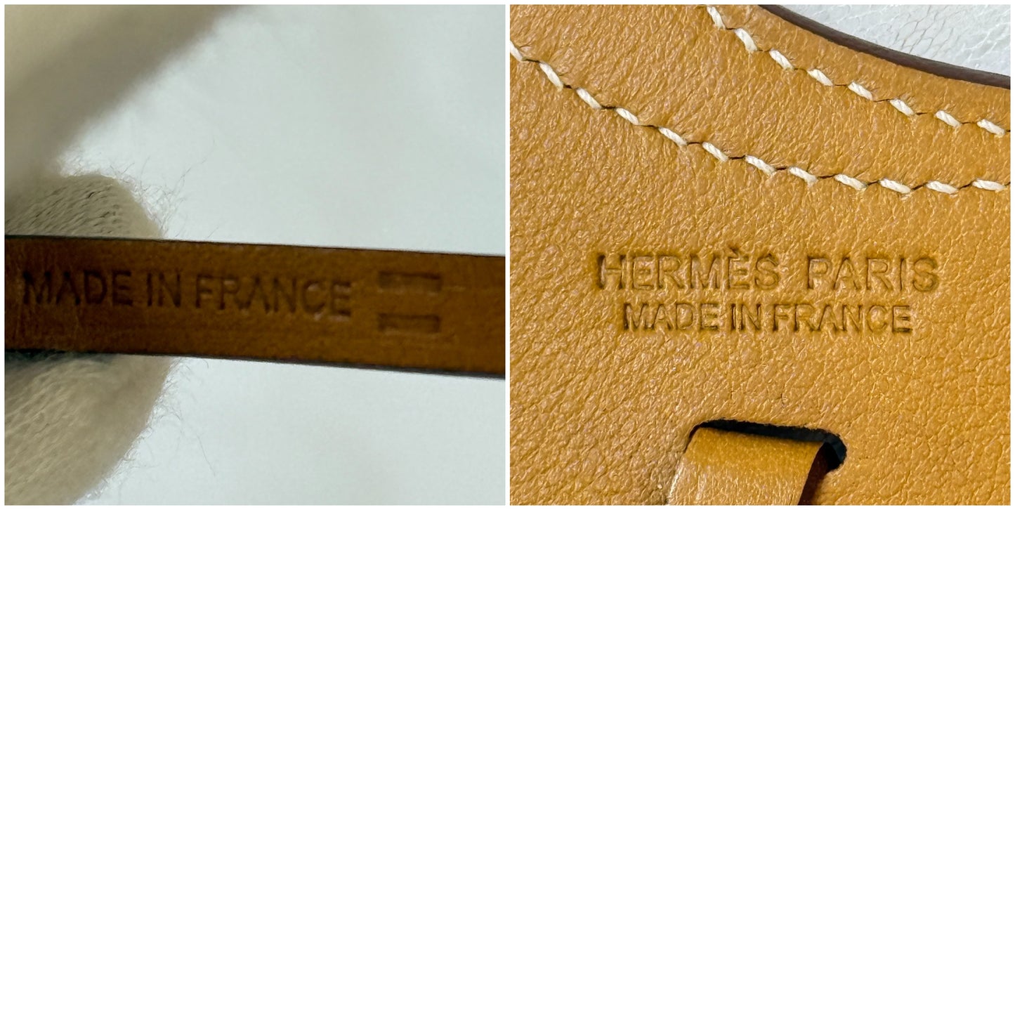 鑑定済み【 美品 】エルメス 《 パドック セーラー 》 ブラウン ホワイト シルバー金具 スイフト チャーム 鞍