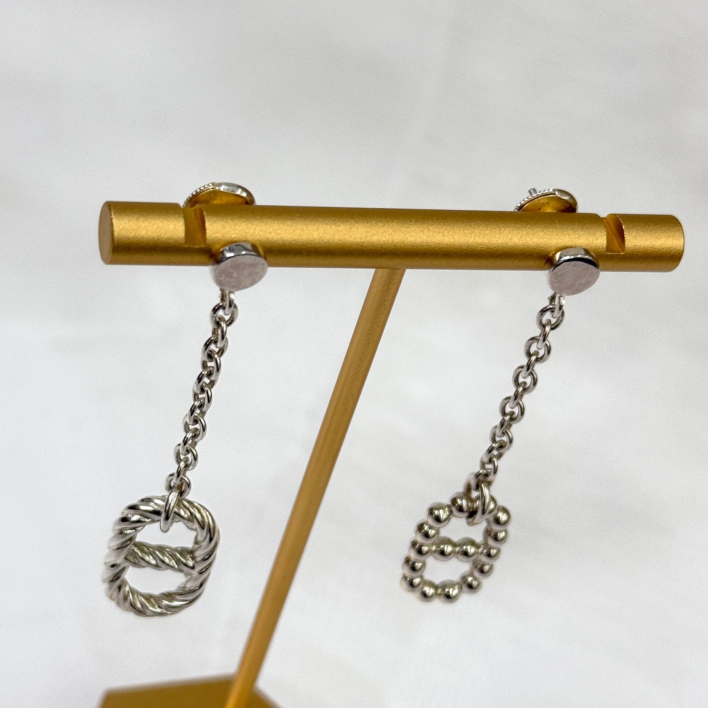 【 鑑定済み 】エルメス 《 シェーヌダンクル パラード 》 シルバー Ag925 ピアス