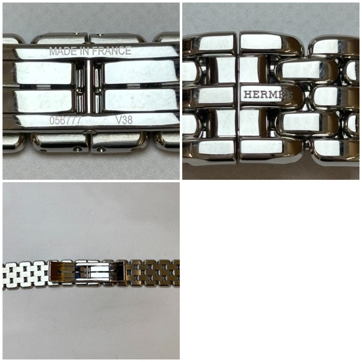 鑑定済み【 美品 】エルメス 《 ケープコッド 》 PM レッド シルバー ホワイト ステンレス CC1.210a 腕時計 替えベルト付