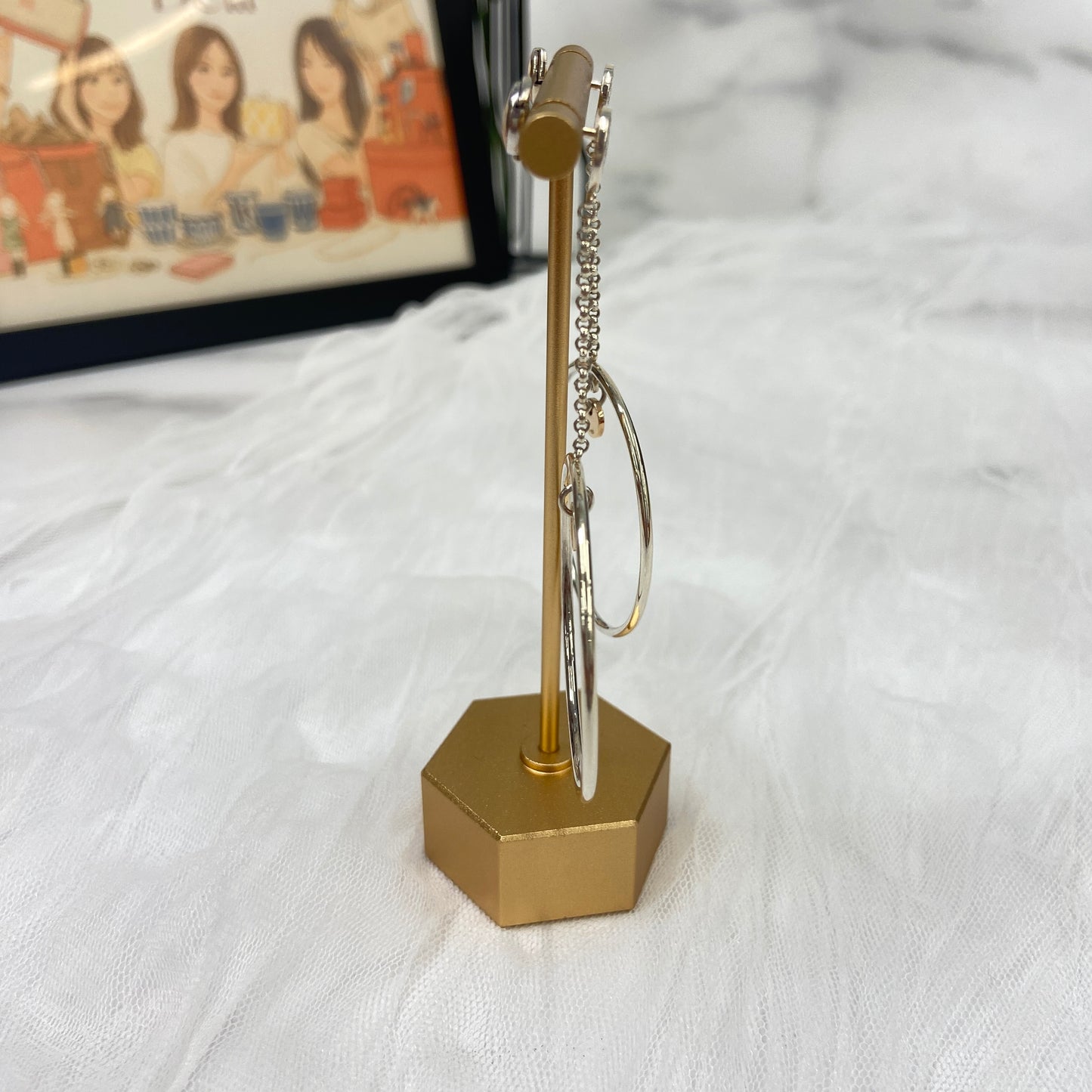 【 鑑定済み 】エルメス 《 エクスリブリス フープピアス 》 シルバー925 ゴールド 750 ピアス