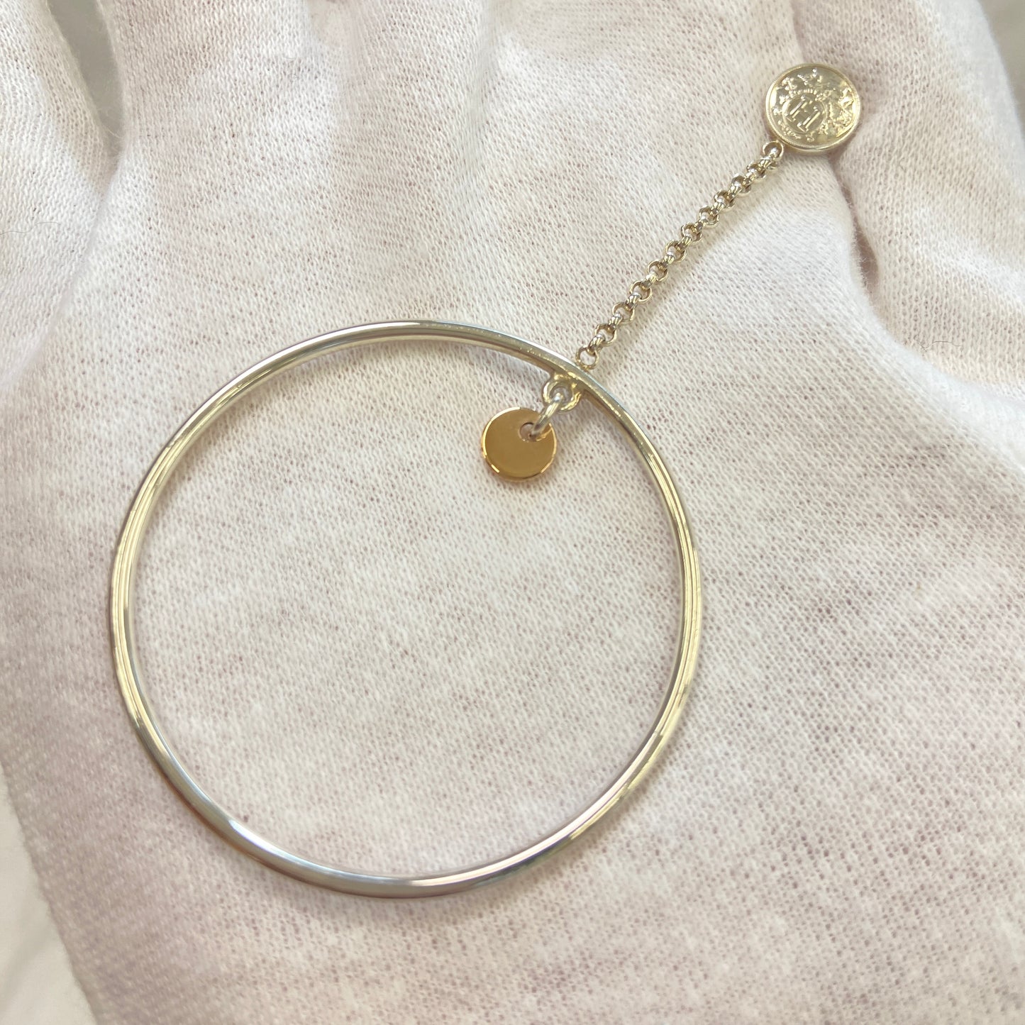 【 鑑定済み 】エルメス 《 エクスリブリス フープピアス 》 シルバー925 ゴールド 750 ピアス
