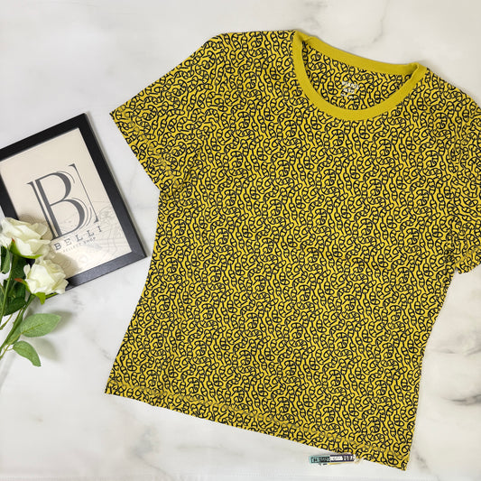 鑑定済み【 美品 】エルメス 《 ナウサ シェーヌ 》 42 ( Lサイズ程度 ) イエロー コットン Tシャツ 2024 AW 秋冬 シェーヌダンクル クリーニング済み
