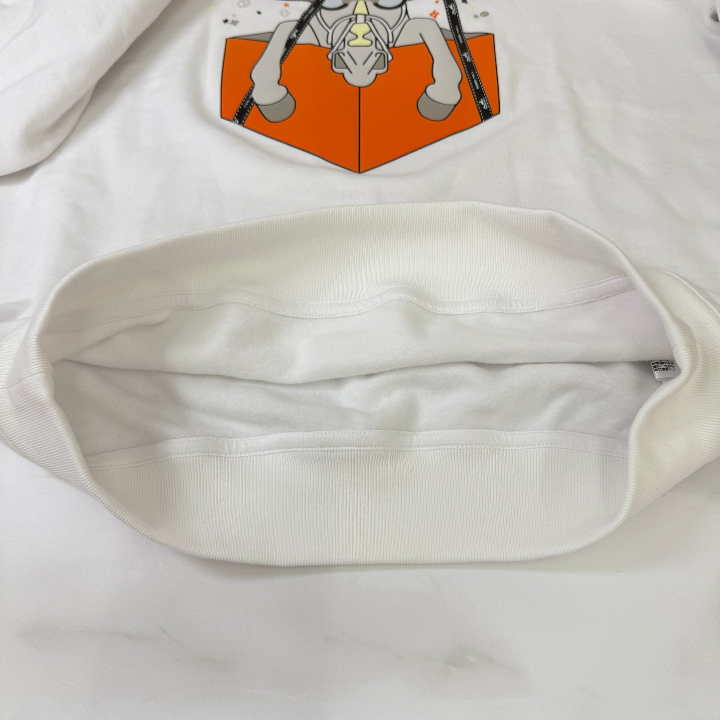 鑑定済み【 美品】エルメス  《 サプライズ ボックス 》XS ホワイト オレンジ コットン メンズ トレーナー 2024 SS 春夏