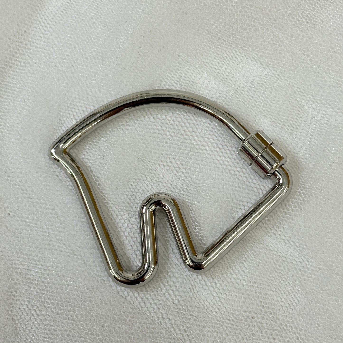 【 鑑定済み 】エルメス 《 シュヴァル 》 シルバー メタル キーホルダー キーリング 馬