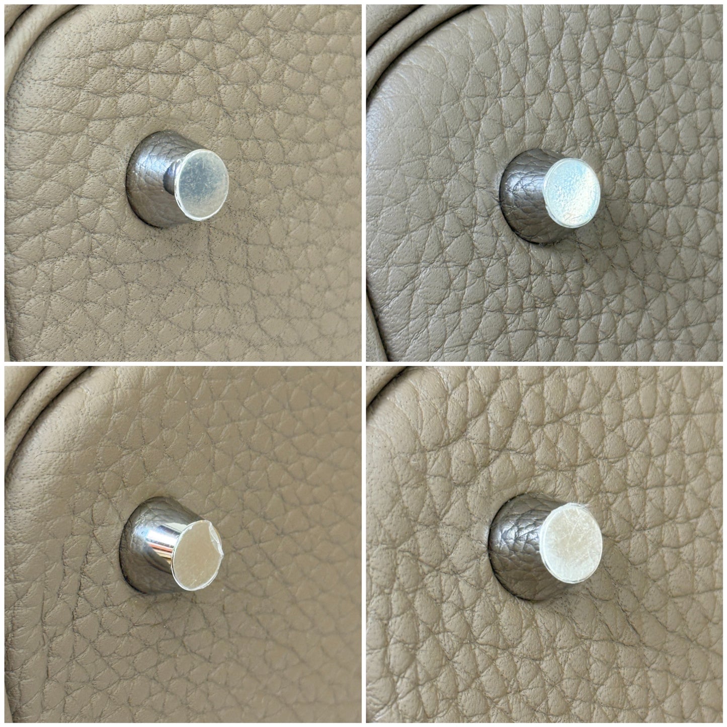 鑑定済み【 新品未使用 】エルメス ピコタンロック 22 MM トリヨンクレマンス エトゥープ シルバー金具 K刻印 ハンドバッグ