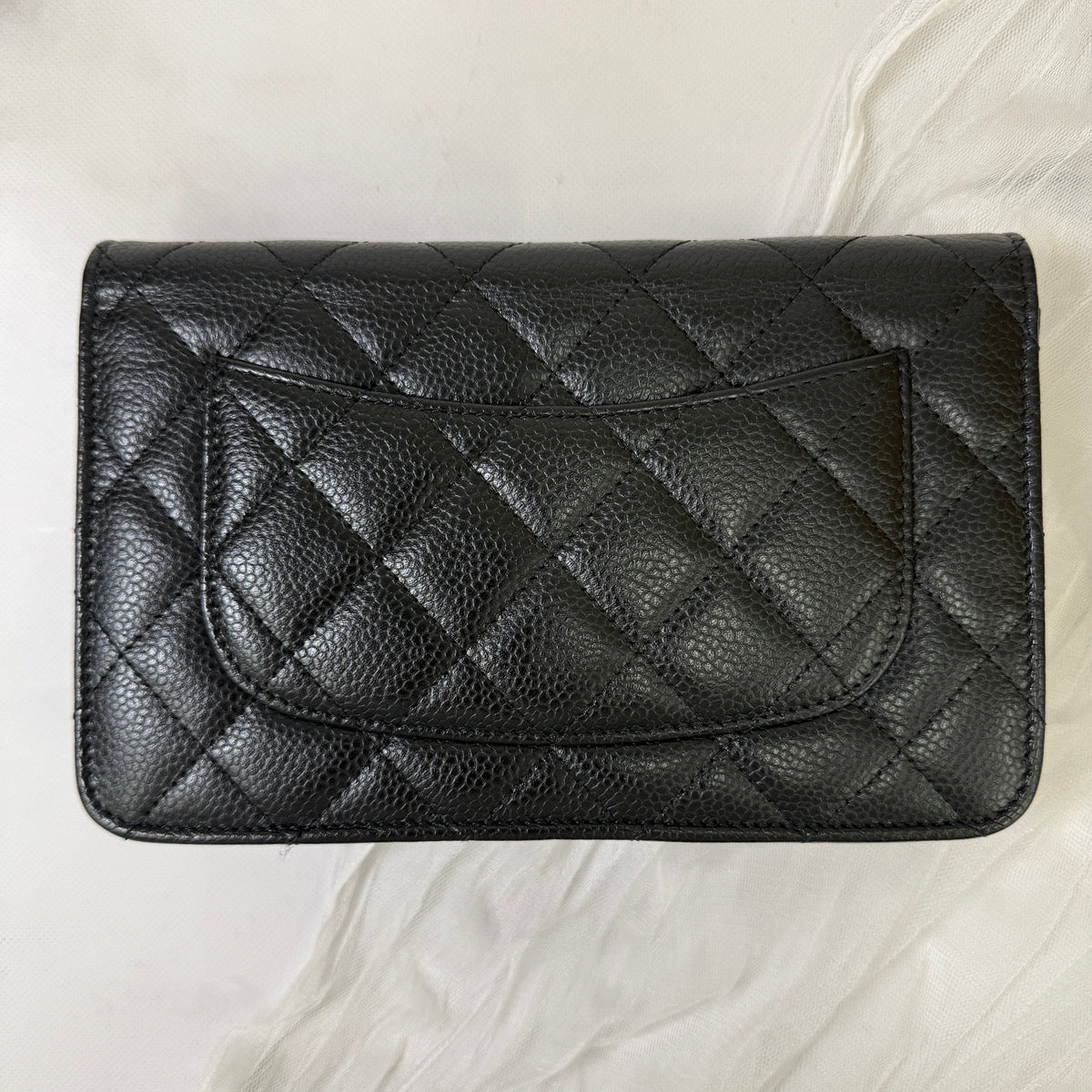 鑑定済み【 美品 】シャネル マトラッセチェーンウォレット ブラック ゴールド金具 キャビアスキン ココマーク 財布 バッグ