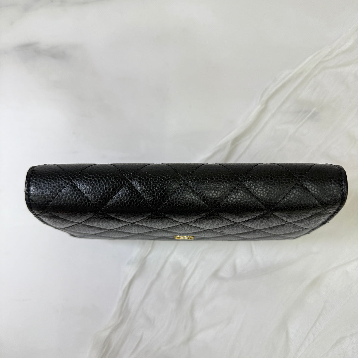 鑑定済み【 美品 】シャネル マトラッセチェーンウォレット ブラック ゴールド金具 キャビアスキン ココマーク 財布 バッグ