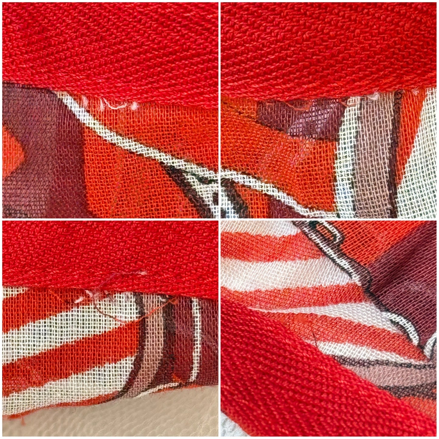 鑑定済み【 美品 】エルメス シャツ 38 ( Mサイズ程度 ) レッド コットン ビーチウェアコレクション 半袖 シャツ
