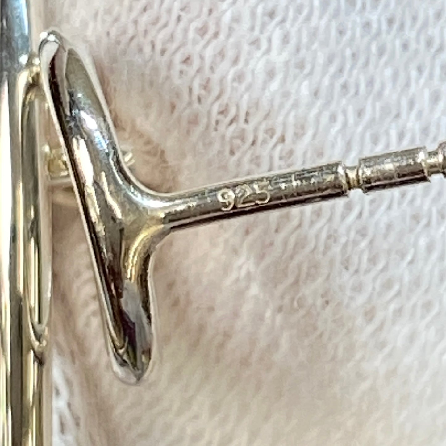 鑑定済み【 美品 】 エルメス 《 ループ 》 MM シルバー925 ピアス エシャペ