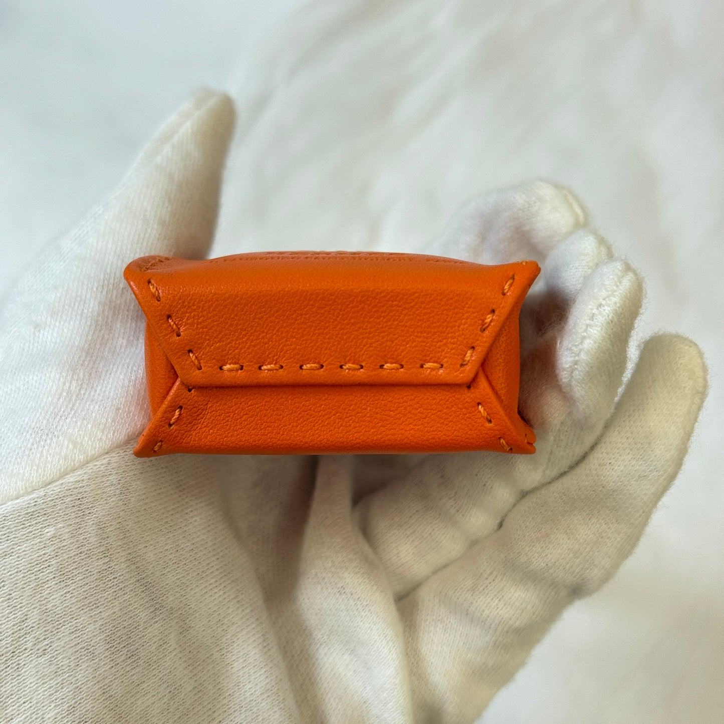 鑑定済み【 美品 】エルメス 《 サックオランジュ 》オレンジ ブラウン ブラック チャーム バック  ショッパー