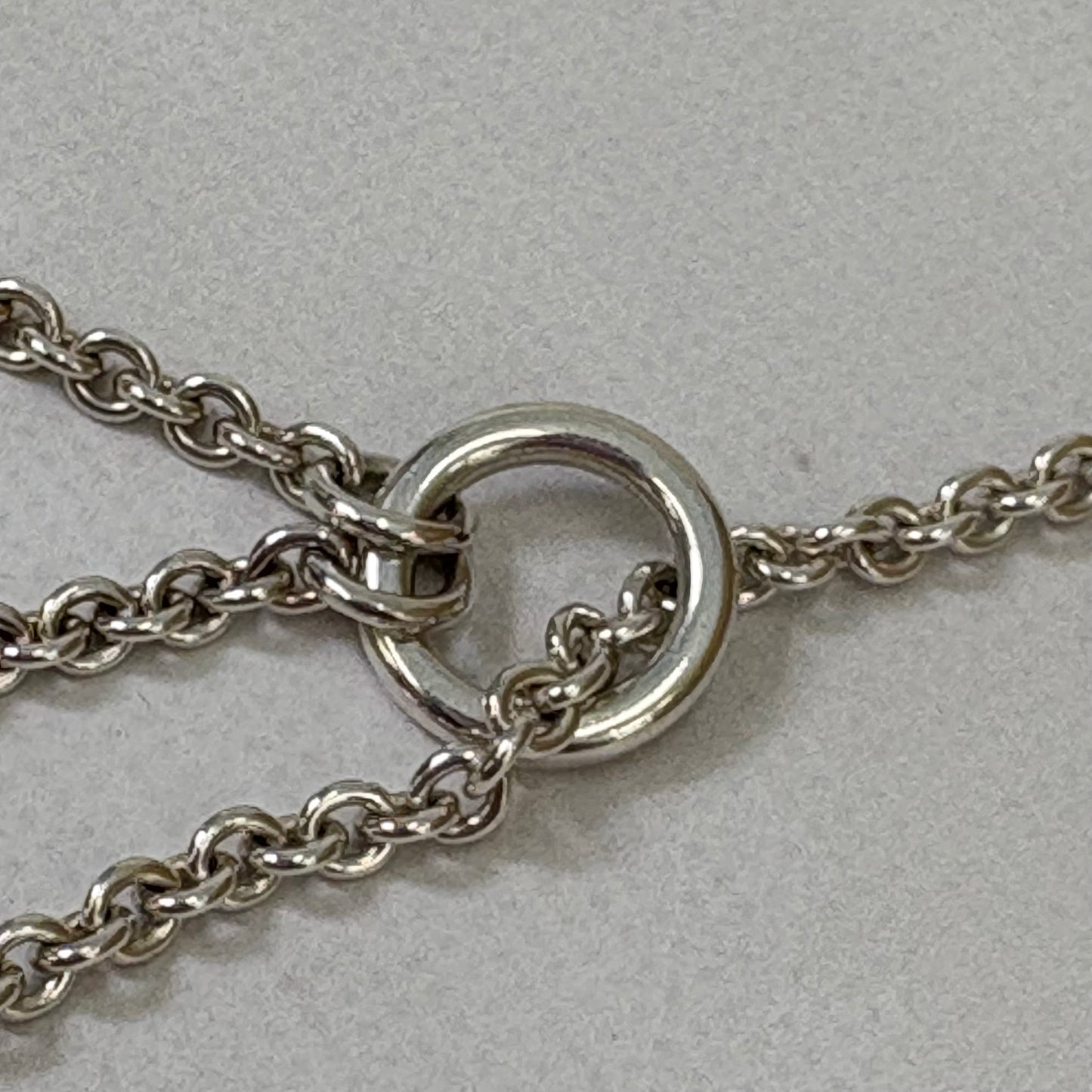 【 鑑定済み 】エルメス 《 シェーヌ ダンクル パラード 》シルバー Ag925 ロングネックレス アクセサリー ２連