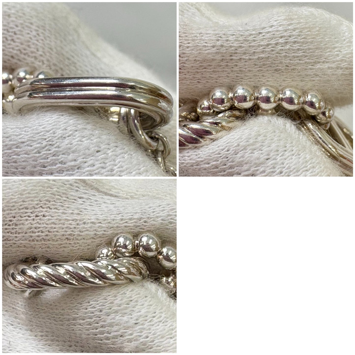 【 鑑定済み 】エルメス 《 シェーヌ ダンクル パラード 》シルバー Ag925 ロングネックレス アクセサリー ２連