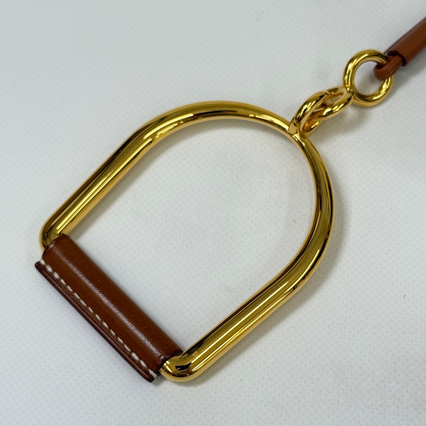 鑑定済み【 美品 】エルメス 《 エリタージュ・エケストル 》 GM ゴールド ゴールド金具 ネックレス ペンダント