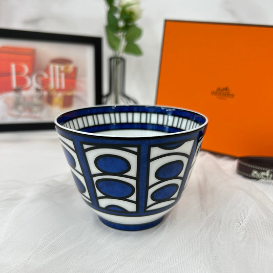 エルメス HERMES コップ ラージボウル《 ブルーダイユール 》 ブルー ホワイト ポーセリン 食器 新品 未使用