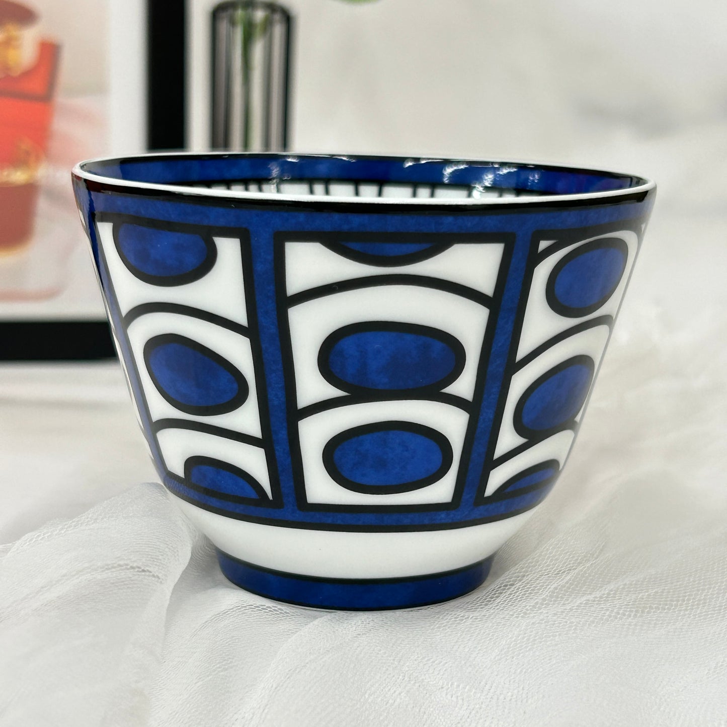 エルメス HERMES コップ ラージボウル《 ブルーダイユール 》 ブルー ホワイト ポーセリン 食器 新品 未使用