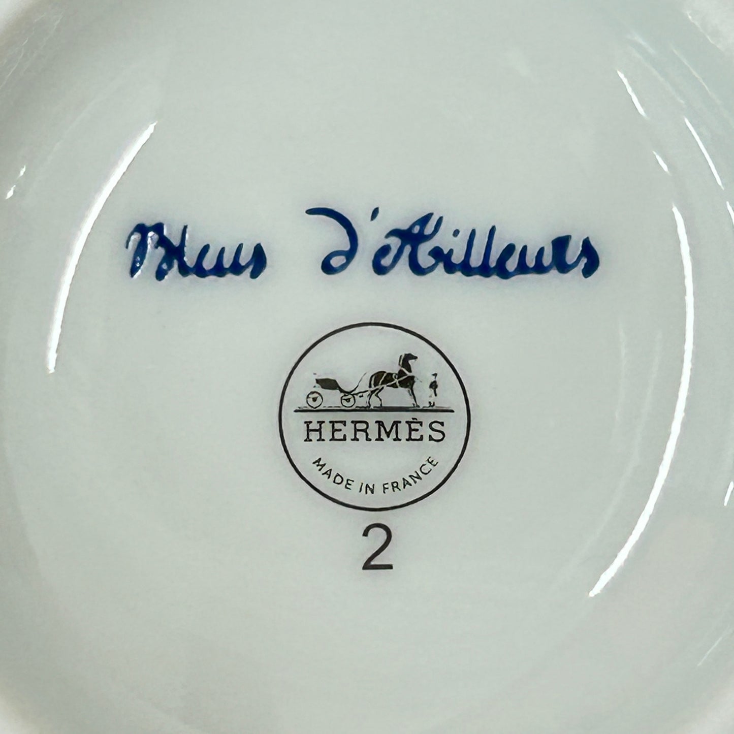エルメス HERMES コップ ラージボウル《 ブルーダイユール 》 ブルー ホワイト ポーセリン 食器 新品 未使用