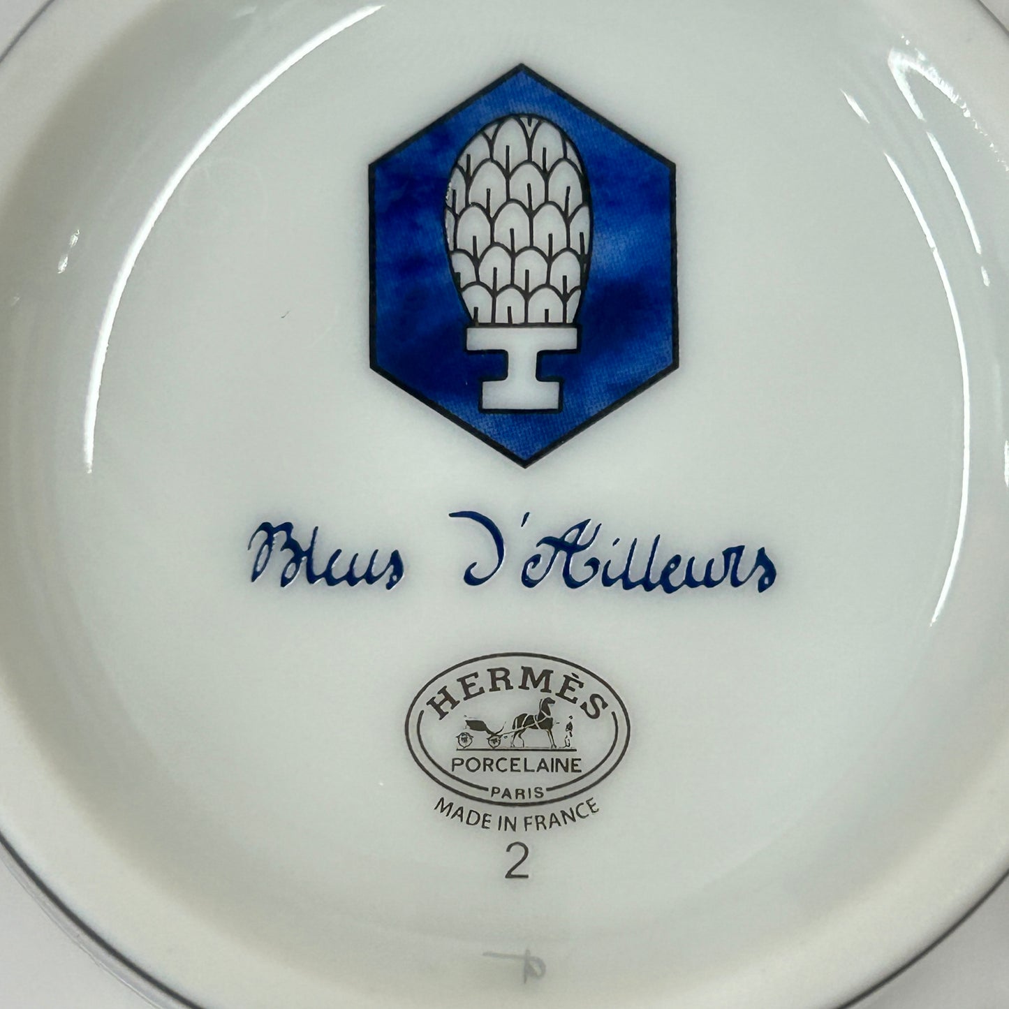 鑑定済み 【 新品未使用 】 エルメス 《 ブルーダイユール 》ブルー ポーセリン 食器 マグカップ