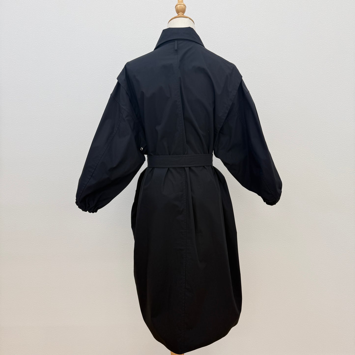 鑑定済み【 美品 】エルメス シャツ ワンピース 34 ( XSサイズ程度 ) 2E0501DJ ブラック シルバー金具 コットン ドレス 腰紐 ハンガー