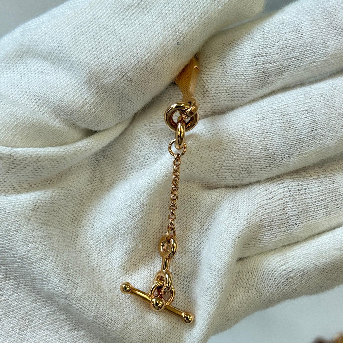 鑑定済み【 美品 】エルメス 《 Cheval 》 ローズゴールド レッド GP ネックレス 馬 兵隊 モチーフ シュバル