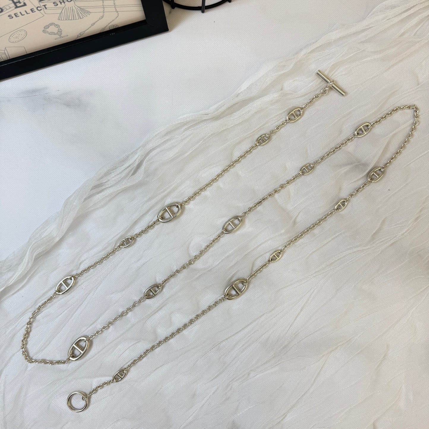 【 鑑定済み 】エルメス 《 ファランドール 》 120 シルバー Ag925 ネックレス シェーヌダンクル