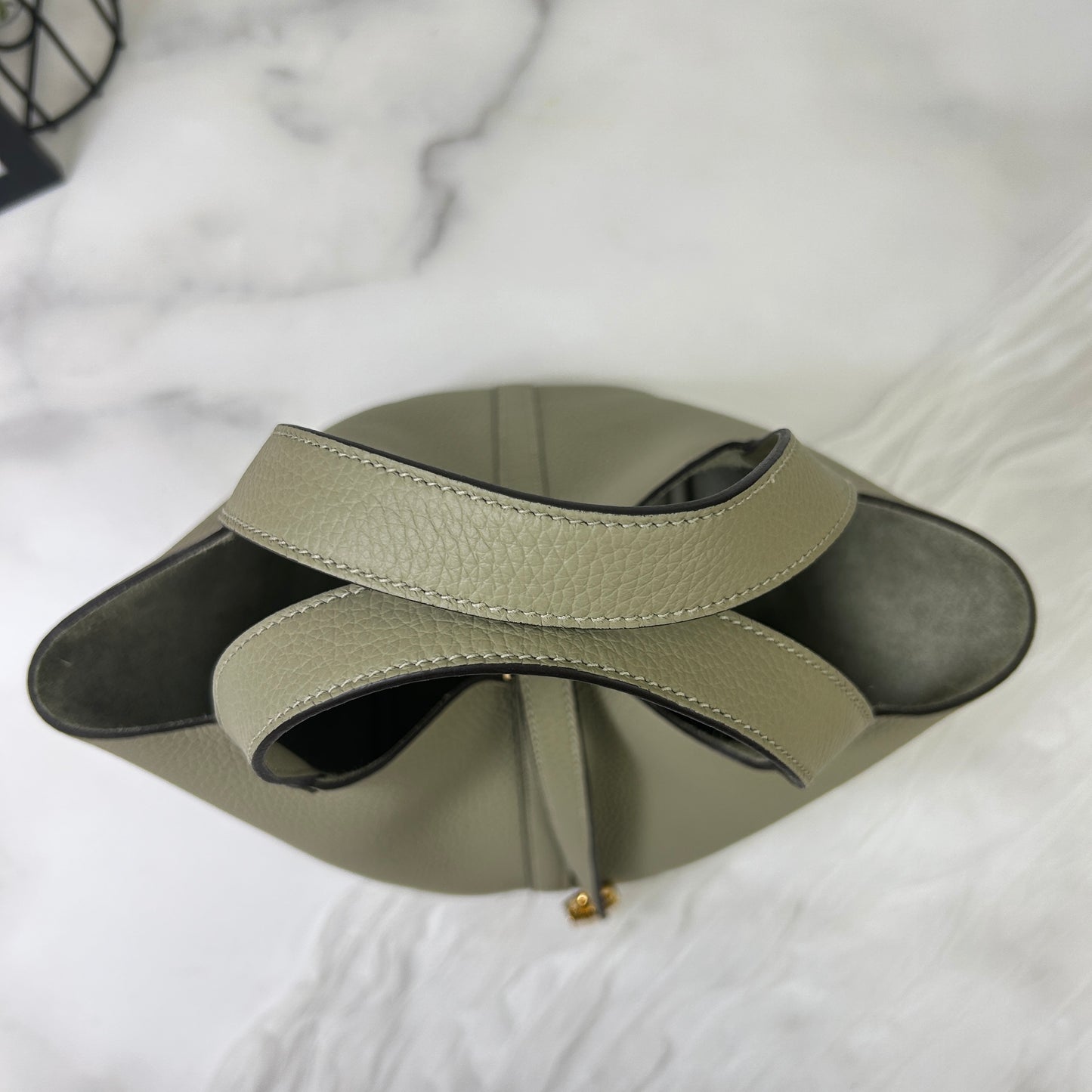 鑑定済み【 新品 】エルメス ピコタンロック 18 PM トリヨンクレマンス セージ ゴールド金具 K刻印 ハンドバッグ