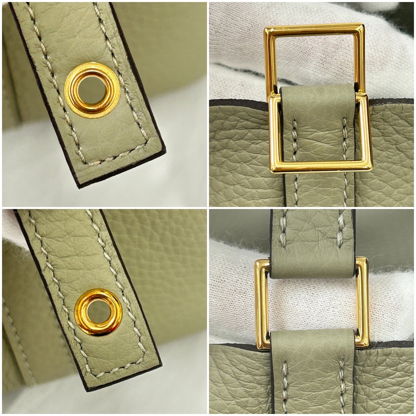 鑑定済み【 新品 】エルメス ピコタンロック 18 PM トリヨンクレマンス セージ ゴールド金具 K刻印 ハンドバッグ