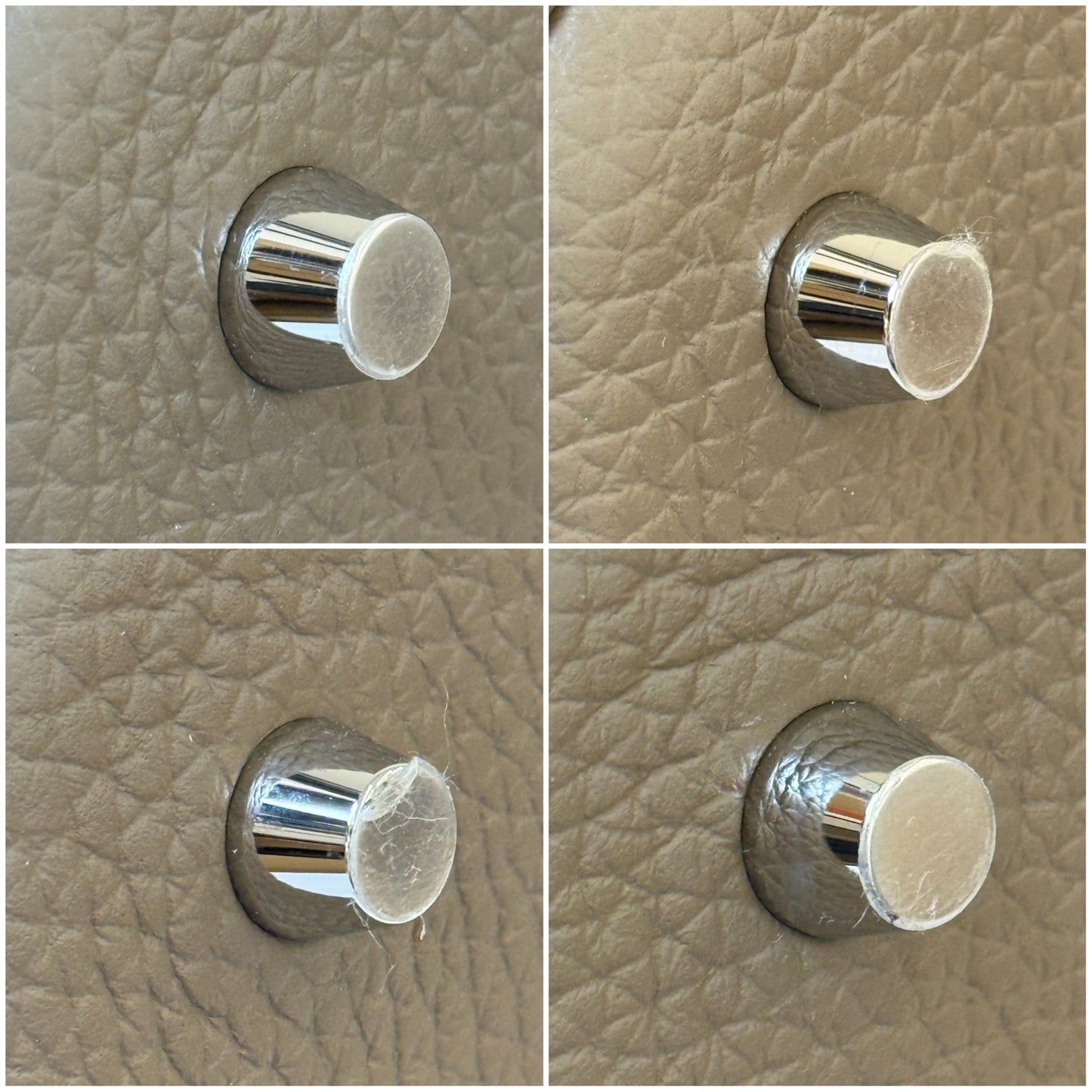 鑑定済み【 新品 】エルメス ピコタンロック 22 MM トリヨンクレマンス エトゥープ シルバー金具 W刻印 ハンドバッグ