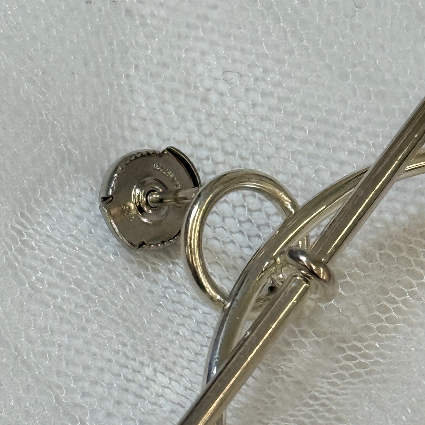 【 鑑定済み 】 エルメス 《 ループ 》 MM シルバー Ag925 ピアス エシャペ