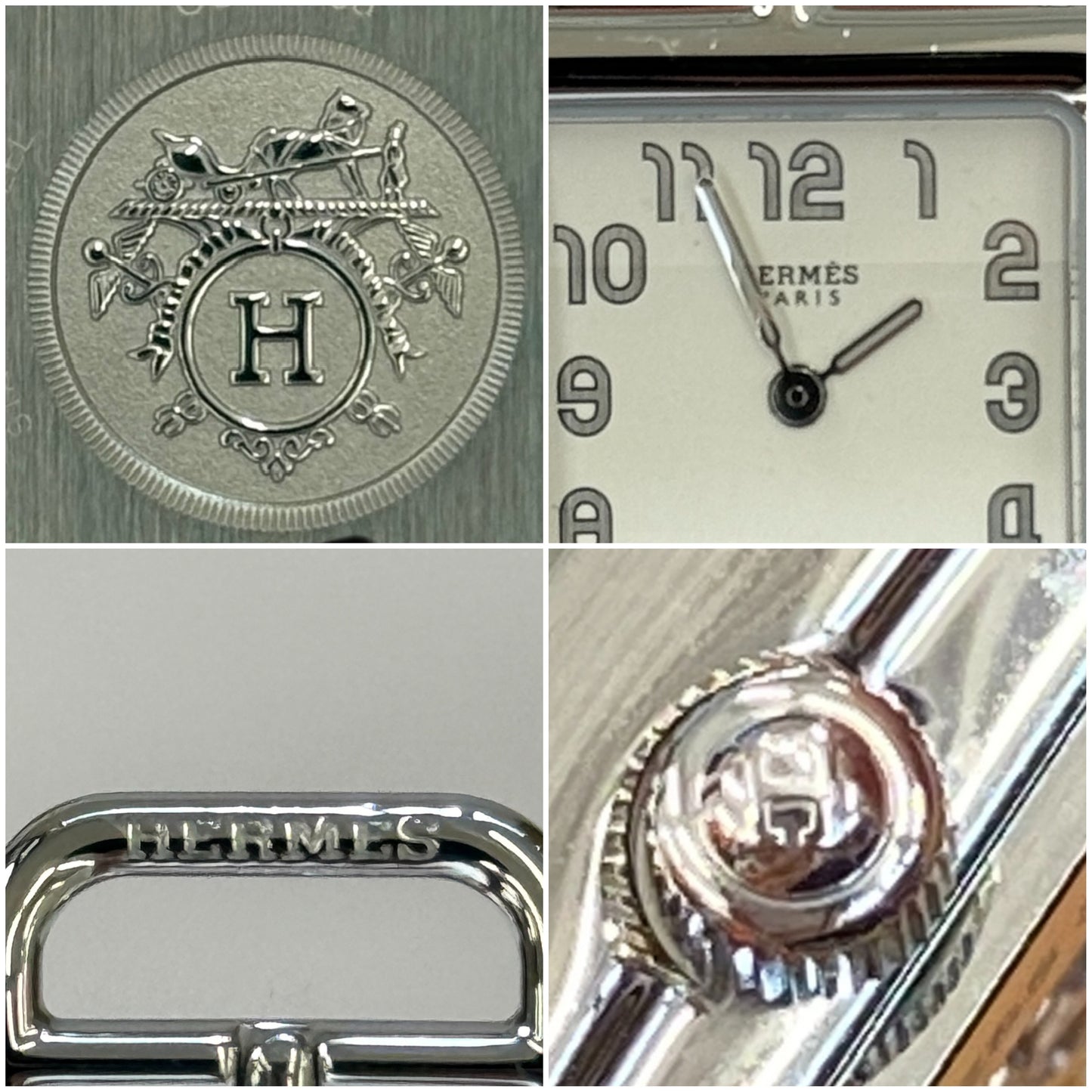 鑑定済み【 美品 】エルメス 《 ケープコッド 》 PM レッド シルバー ホワイト ステンレス CC1.210a 腕時計 替えベルト付