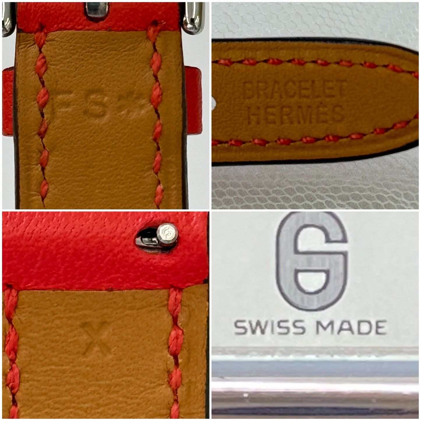 鑑定済み【 美品 】エルメス 《 ケープコッド 》 PM レッド シルバー ホワイト ステンレス CC1.210a 腕時計 替えベルト付