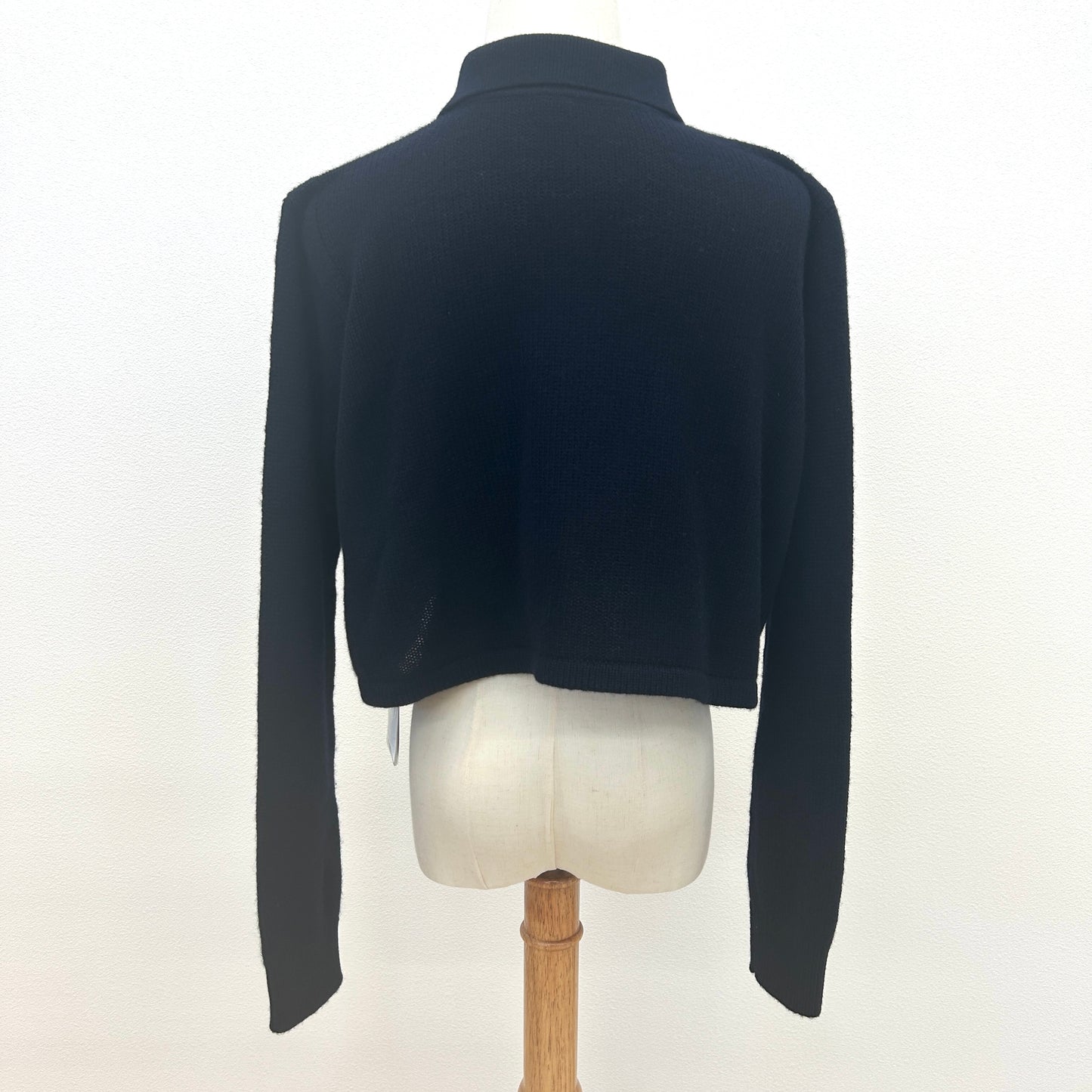 【 鑑定済み 】エルメス カーディガン 36 ネイビー シルバー金具 カシミヤ 襟付き トップス