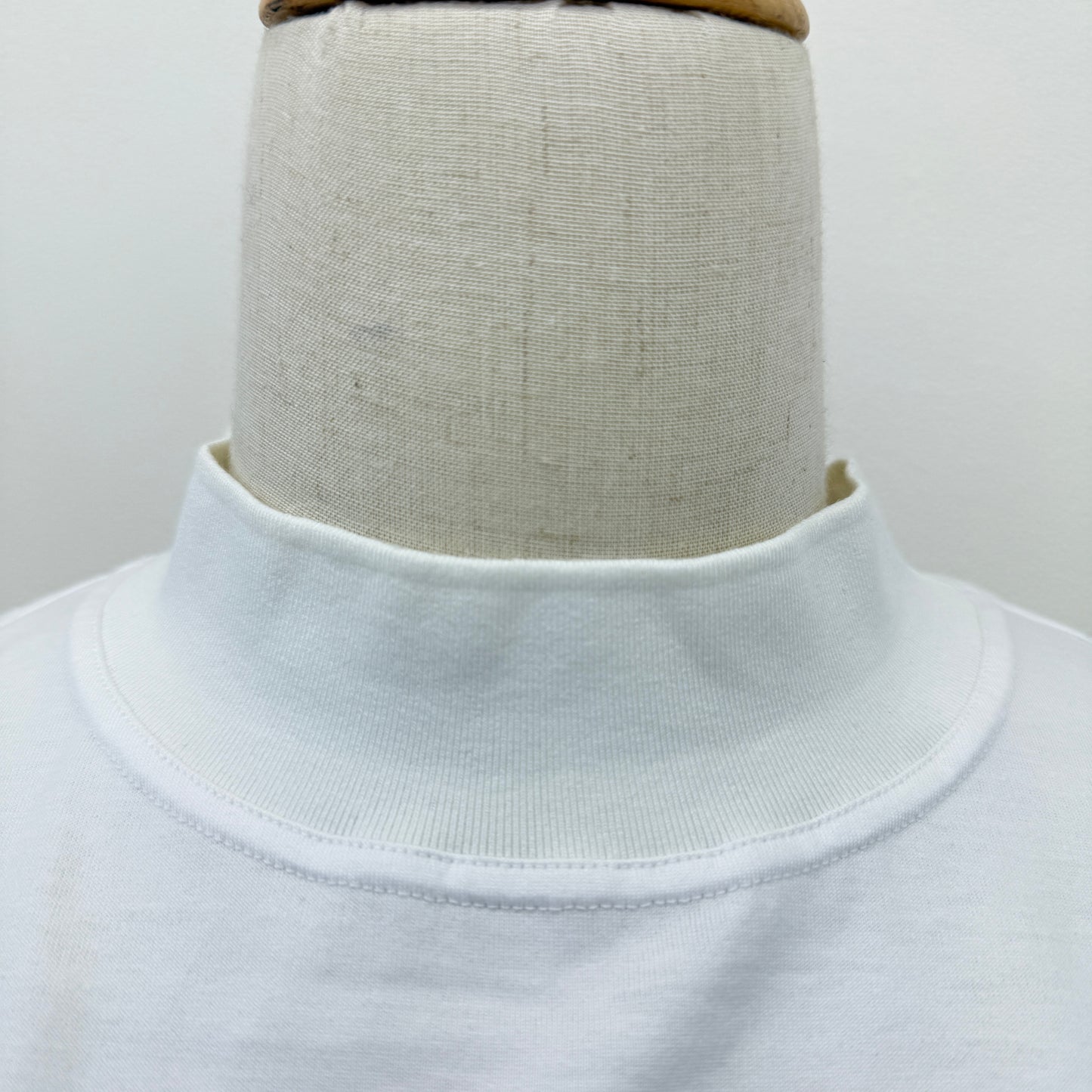 鑑定済み【 新品 】エルメス 《 CANOE 》 38 ホワイト ネイビー コットン 半袖 ボクシーTシャツ ハイネック マリン