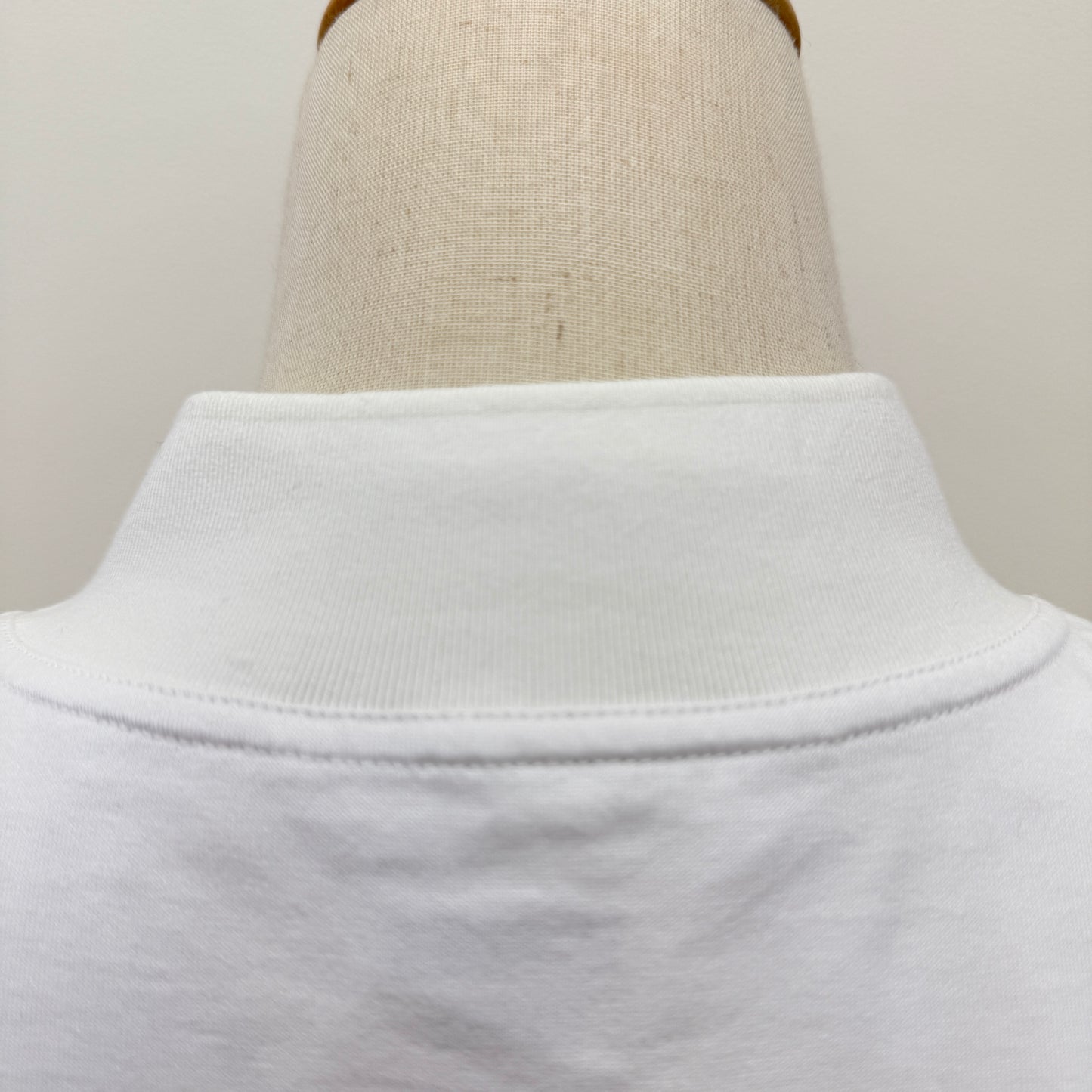 鑑定済み【 新品 】エルメス 《 CANOE 》 38 ホワイト ネイビー コットン 半袖 ボクシーTシャツ ハイネック マリン