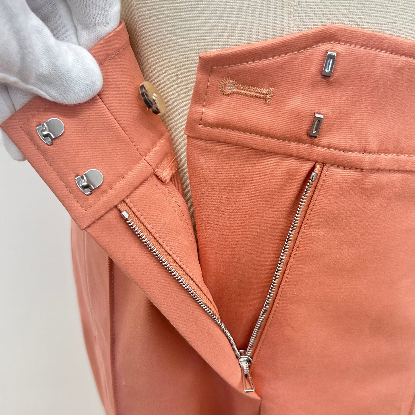鑑定済み【 新品 】エルメス パンツ 34 4H0404DQ ピンク 綿 ボトムス
