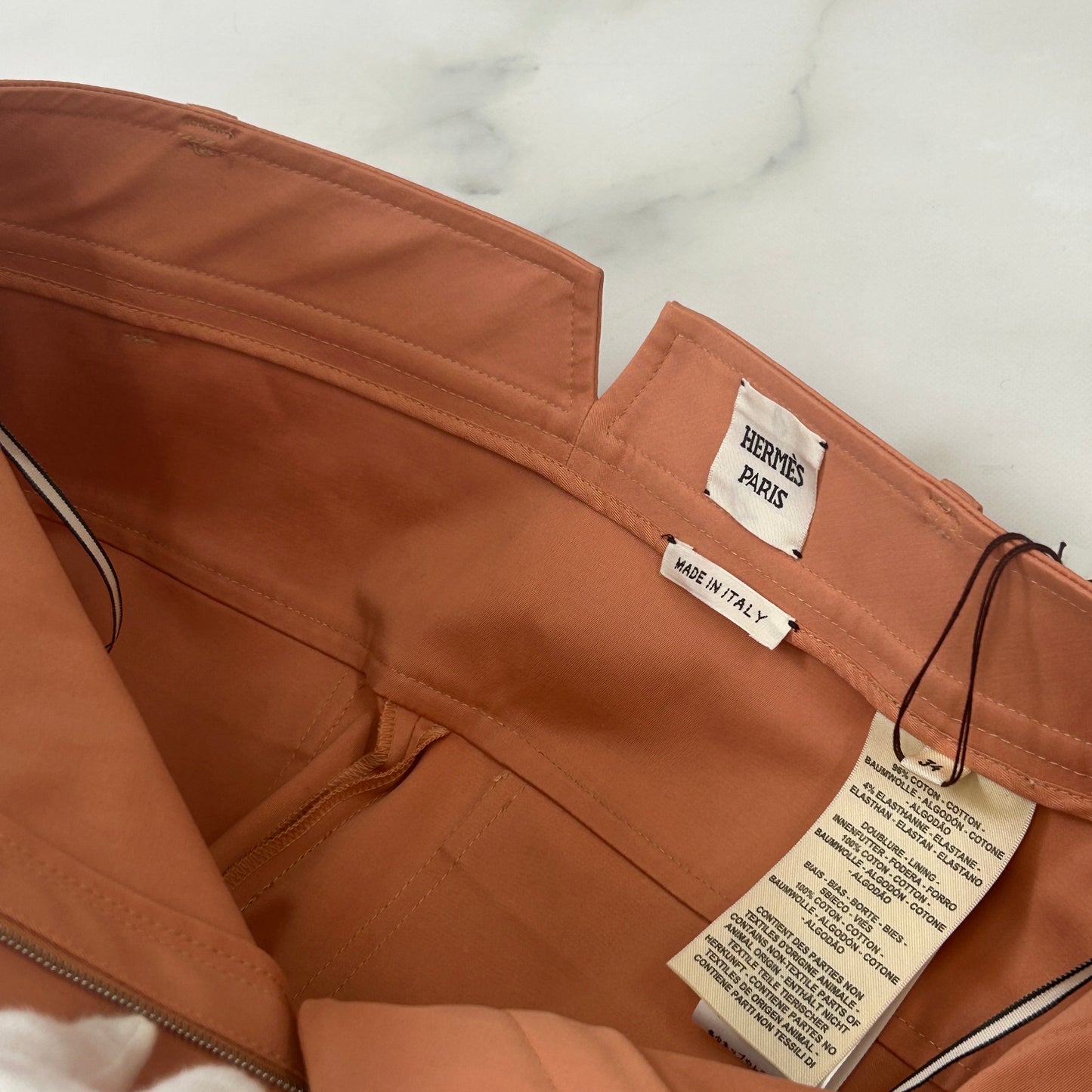 鑑定済み【 新品 】エルメス パンツ 34 4H0404DQ ピンク 綿 ボトムス
