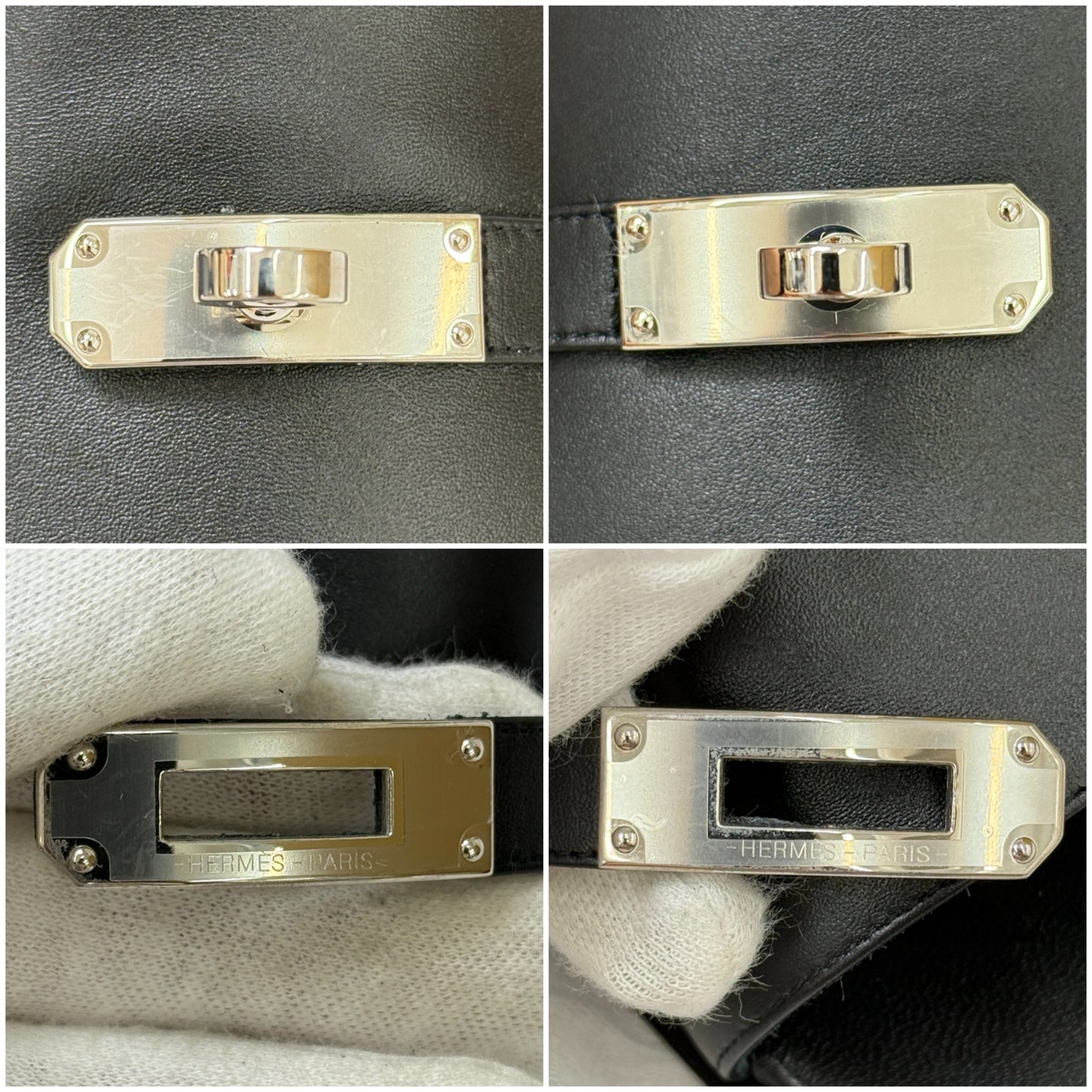 鑑定済み【 新品未使用 】エルメス 《 ジュリア 》38.5 ( 25cm程度 ) ブラック カーフ サンダル ケリーバックル