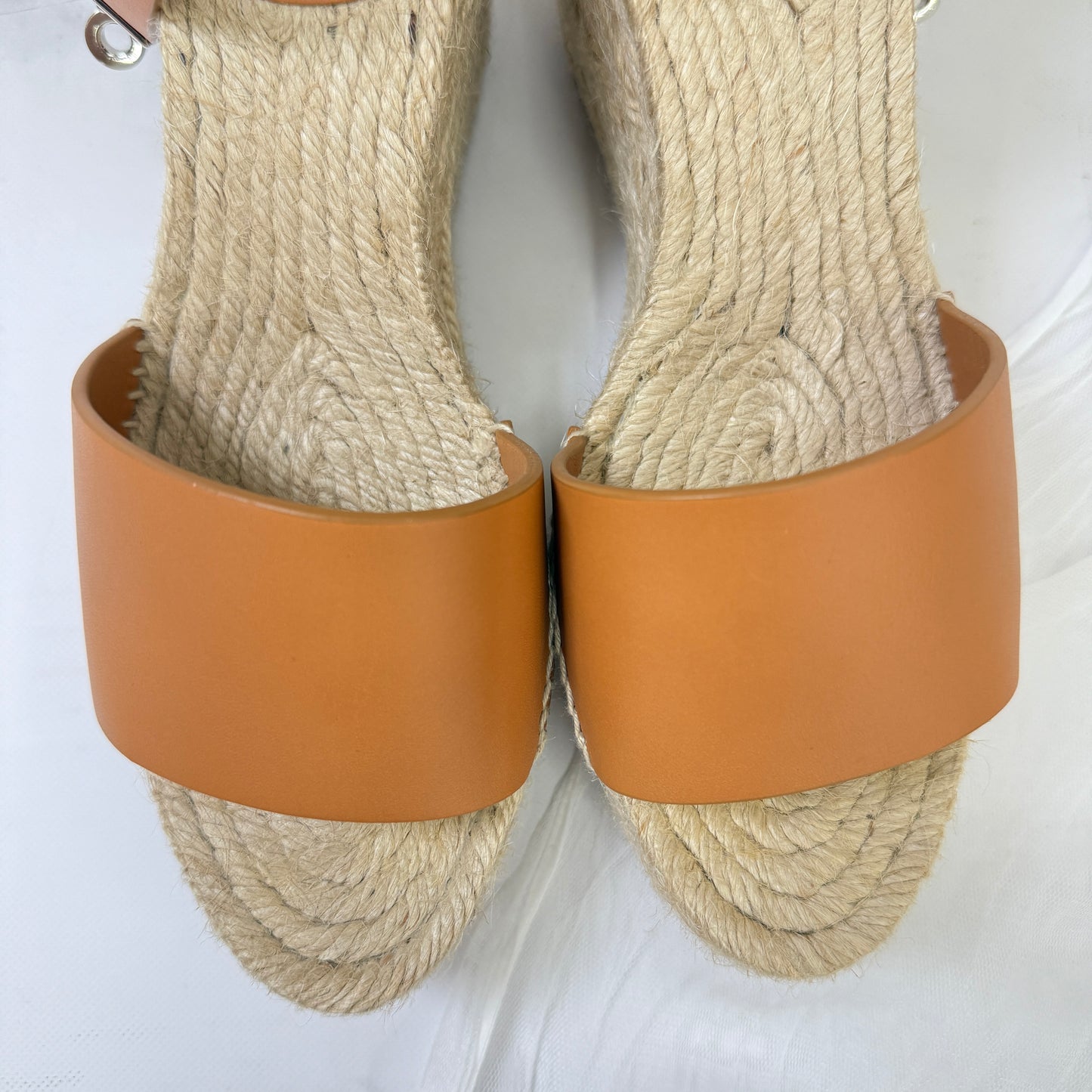 【 鑑定済み 】エルメス 《 ティポリ 》 37 ( 24cm程度 ) ナチュラル ブラウン シルバー金具 エスパドリーユ サンダル ケリーバックル