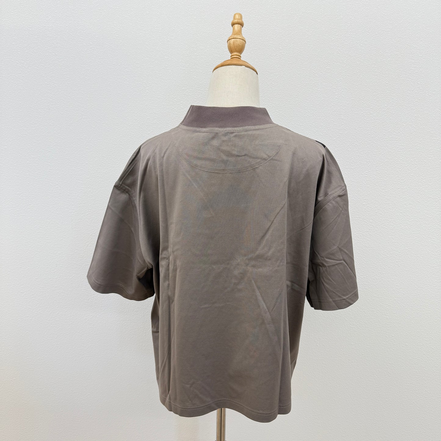 鑑定済み【 新品未使用 】エルメス 《 プラス・コーチング・リミックス・パノー 》 半袖 Tシャツ 42 ( LLサイズ程度 ) 5E4621DM ベージュグレー コットン トップス
